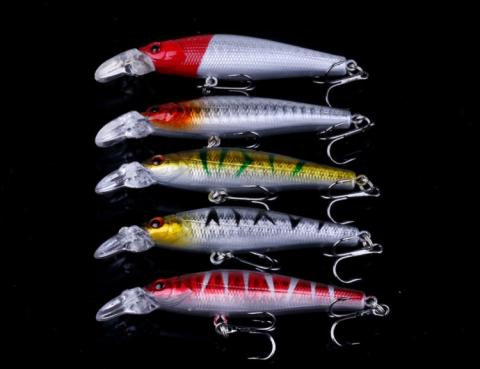 56kpl 3-10cm metallinen bassokalastuskalusetti