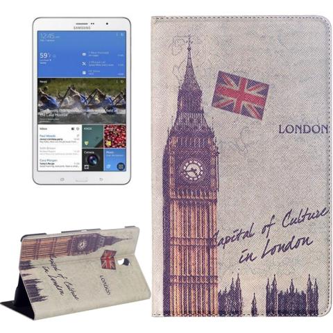 Samsung Galaxy Tab S (SM-T700) 8.4- Big Ben-kuvioinen nahkainen suojakotelo