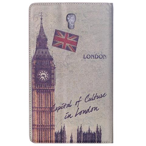 Samsung Galaxy Tab S (SM-T700) 8.4- Big Ben-kuvioinen nahkainen suojakotelo