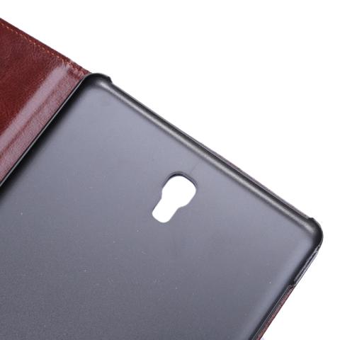 Samsung Galaxy Tab S (SM-T700) 8.4- Denim tekstuuri nahkainen suojakotelo luottokorttipaikalla (tummansininen)