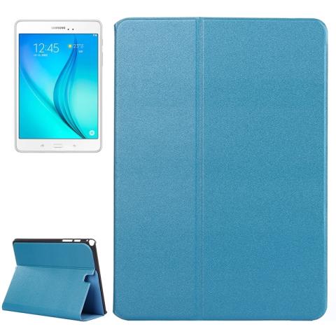 Frosted Texture Leather Case with Holder for Samsung Galaxy Tab A 9.7 T555 4G LTE(Blue)