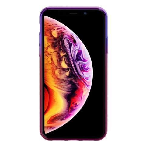 iPhone XS kaksivärinen suojakuori (Tumma violetti)