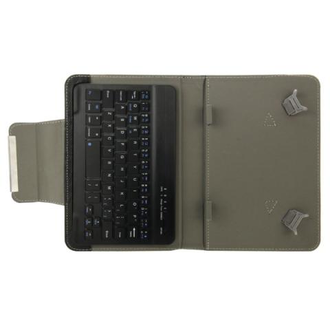 Bluetooth näppäimistö ja suojakotelo 10 tuuman tableteille, musta