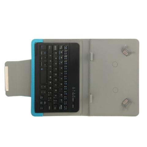 Bluetooth näppäimistö ja suojakotelo 10 tuuman tableteille, sininen