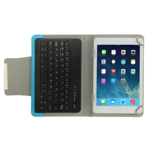 Bluetooth näppäimistö ja suojakotelo 10 tuuman tableteille, sininen