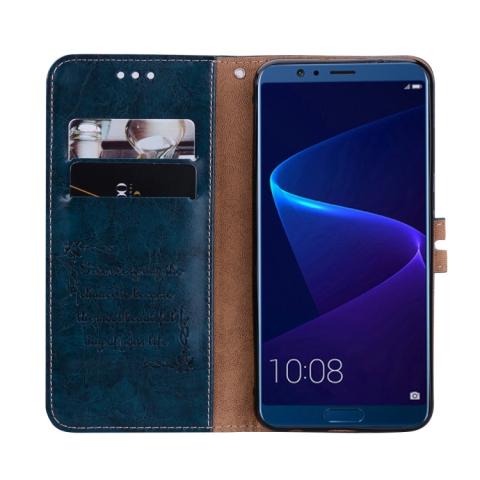 Huawei Honor 10 suojakotelo pidikkeellä ja lompakolla (Sininen)