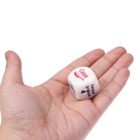 Noppa pariskuntien / perheiden kotitöiden jakamiseksi (Valkoinen)