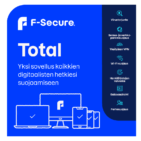 F-Secure Total  3 laitteelle / 12 kk