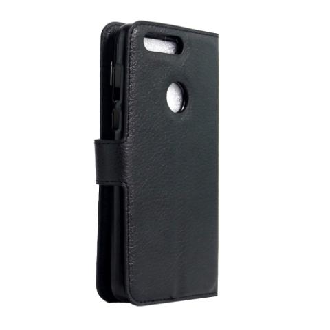 Nahkainen lompakko/suoja Honor 8, musta