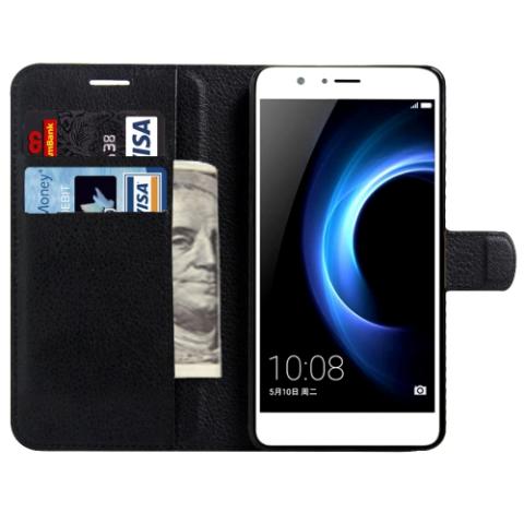 Nahkainen lompakko/suoja Honor 8, musta