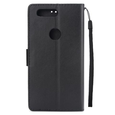 Huawei P Smart nahkainen suojakotelo (musta)