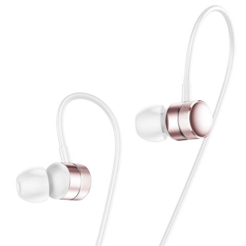 In-Ear stereo nappikuulokkeet, valkoinen/ ruusukulta