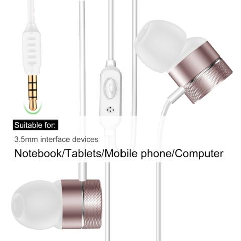 In-Ear stereo nappikuulokkeet, valkoinen/ ruusukulta