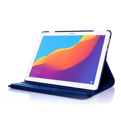 Huawei MediaPad T5 10.1 Litchi 360 kääntyvä nahkakotelo (Tummansininen)