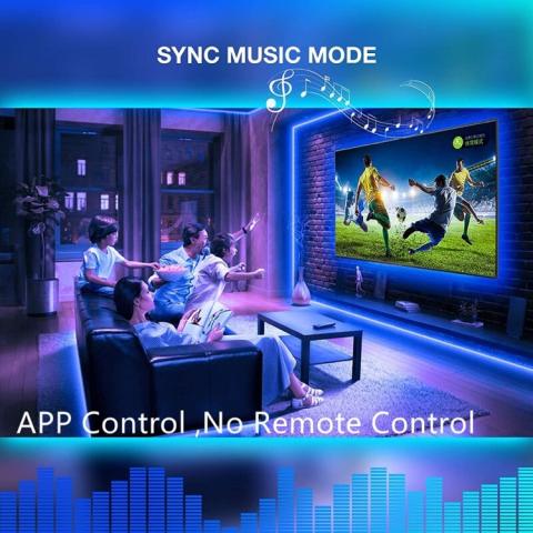 USB LED-valonauha televisioon, 5 m, (Värit säädettävissä)