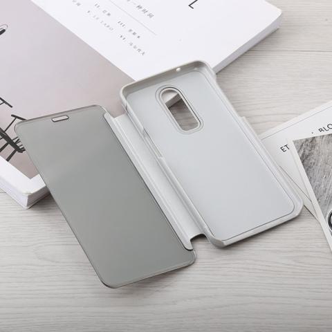 OnePlus 6 vaakatasoon käännettävä suojakotelo (Hopea)