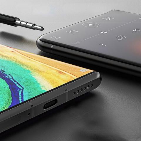 Nappikuulokkeet säätönäppäimellä ja mikrofonilla, musta