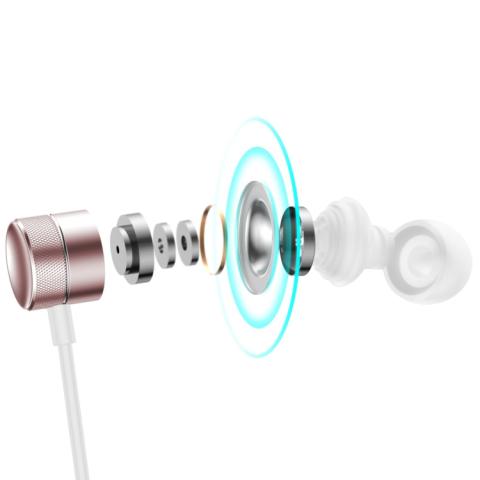 In-Ear stereo nappikuulokkeet, valkoinen/ ruusukulta
