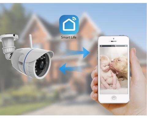 WiFi IP -kamera, ulkokäyttöön, vedenpitävä