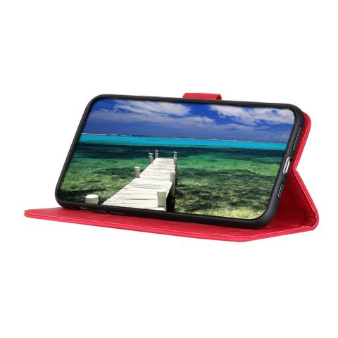 OnePlus Nord 2T 5G tekonahkainen suojakotelo - punainen