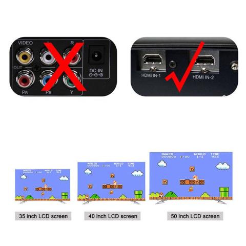 Classic HD pelikonsoli - Sisäänrakennetut 600 peliä, HDMI 