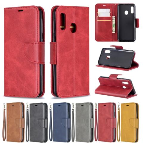 Samsung Galaxy A20e nahkainen suojakotelo (harmaa)