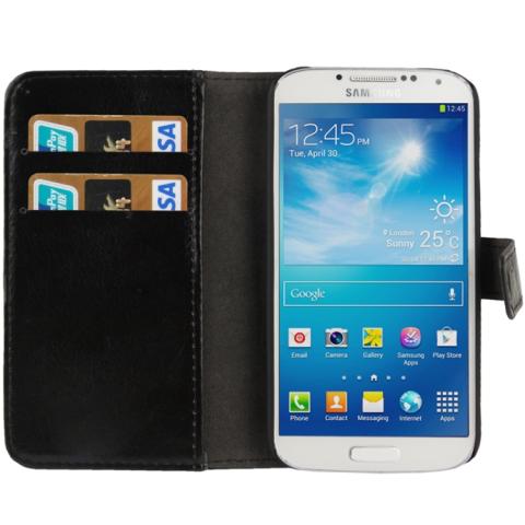 Nahkainen suojakotelo Samsung Galaxy S IV / i9500 (musta)