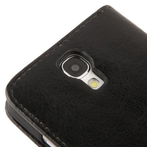 Nahkainen suojakotelo Samsung Galaxy S IV / i9500 (musta)