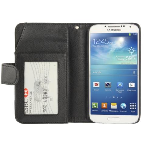 Nahkainen suojakotelo Samsung Galaxy S IV / i9500 (musta)