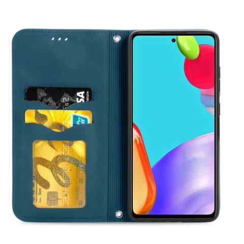 Samsung Galaxy A52 / A52s 5G nahkainen suojakotelo- sininen