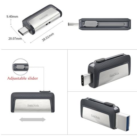SanDisk SDDDC2 USB-C muistitikku - 64 Gt