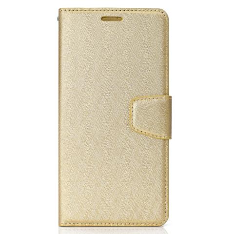 Huawei Y6 (2018) nahkainen suojakotelo (Kulta)