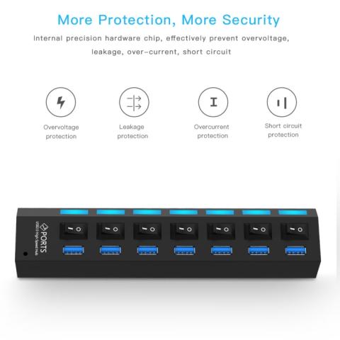 7 portin USB 3.0 hub 