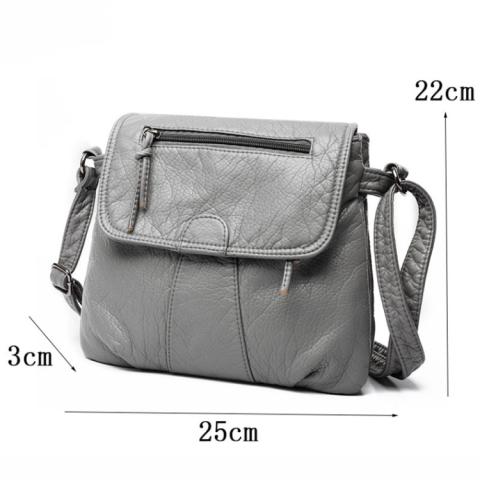 Naisten 25x3x22cm laukku, PU-nahkaa (Khaki)