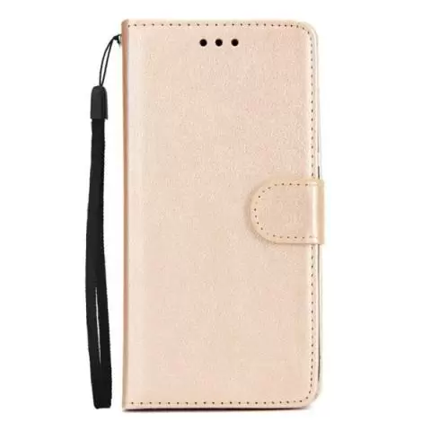 Samsung Galaxy A3 (2017) Nahkainen Suojakotelo (kultainen)