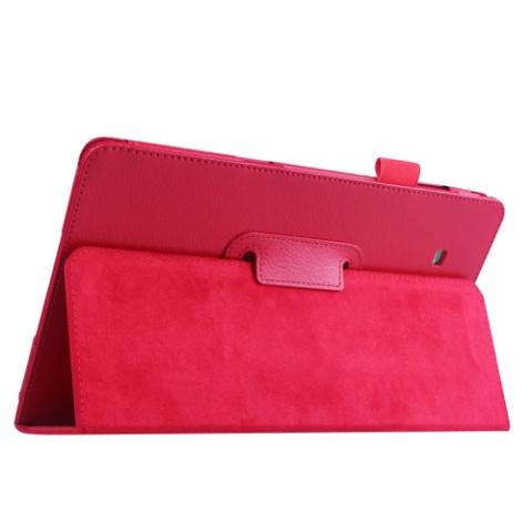 Samsung Galaxy Tab E 9.6 tuumaa - Nahkainen suojakotelo, magenta