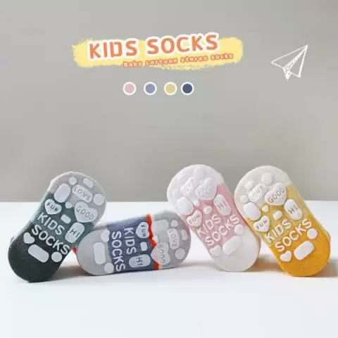 Anti-slip puuvillasukat, 5 paria