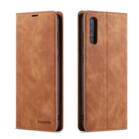 Samsung Galaxy A50 nahkainen kotelo (ruskea)