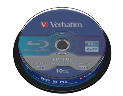 Verbatim BD-R DL 50GB 6x, Blu-ray 10 kpl