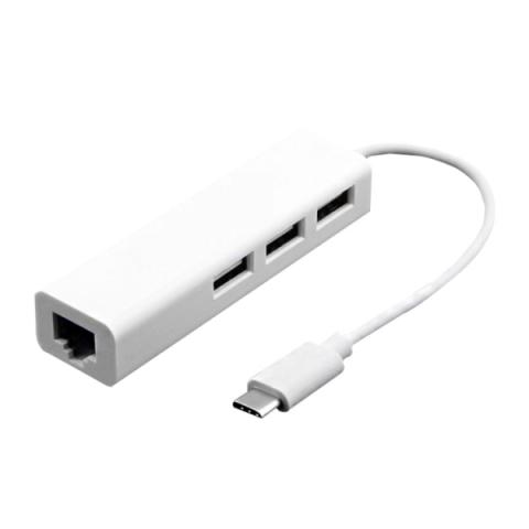 USB-C Gigabit -verkkosovitin ja 3 x USB 3.0 hubi