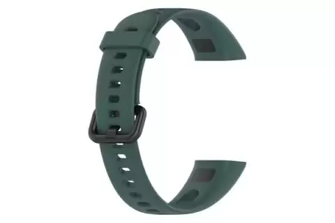 Huawei Band 4 - Silikoniranneke, säädettävä vaihtoranneke - tummanvihreä