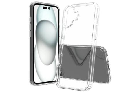 iPhone 16 Plus -suojakuori, läpinäkyvä