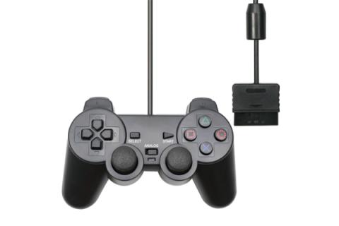 Langallinen PS2-ohjain PlayStation 2:lle - Musta
