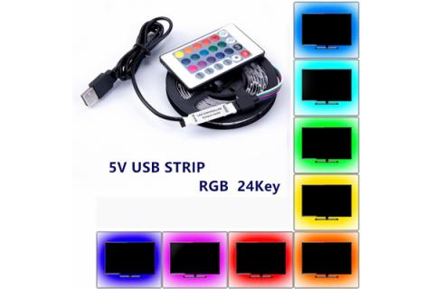 USB LED-valonauha televisioon, 3 m, (värit säädettävissä)