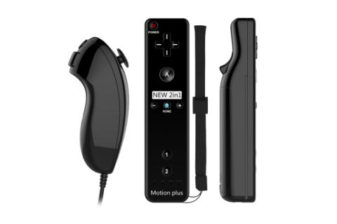 Nintendo Wii apuohjain ohjain ja Nunchuk apuohjain, musta
