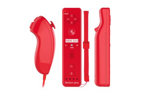 Nintendo Wii apuohjain ohjain ja Nunchuk apuohjain, punainen