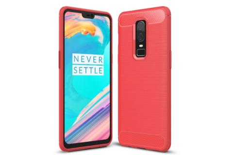 OnePlus 6 hiilikuitu suojakuori (punainen)