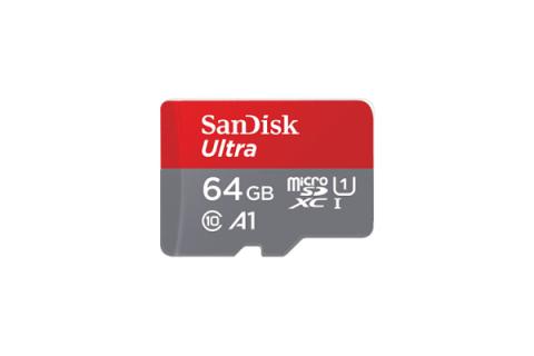 SanDisk Ultra 64 Gt MicroSDXC muistikortti, Class 10, 100 mb/s, A1