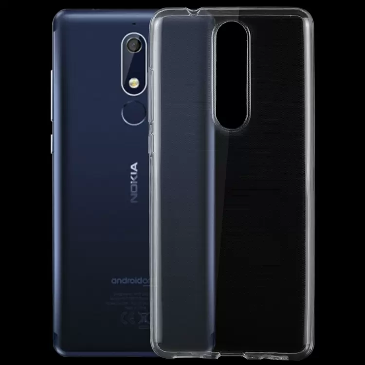 Nokia 5.1 0.75mm TPU-kotelo (Läpinäkyvä)