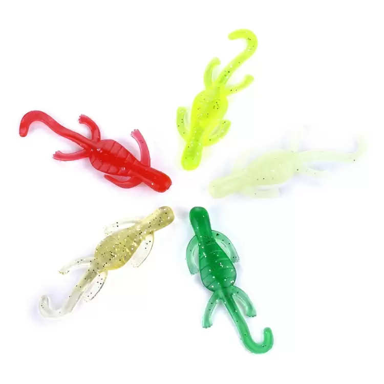10kpl 5cm/1g Gekko-muotoinen syötti kalastukseen (Keltainen)